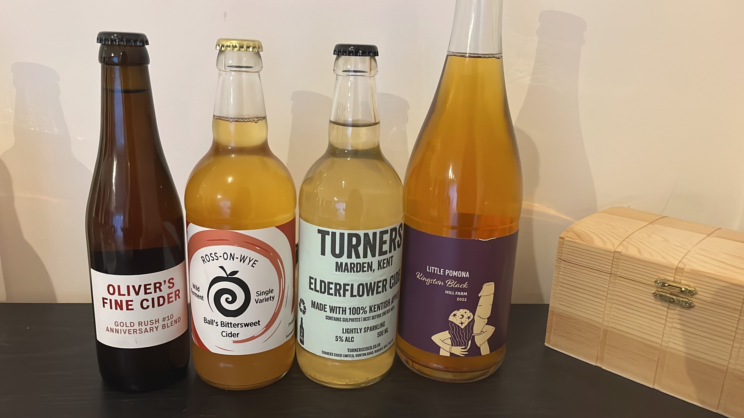 Multiple cider tasting