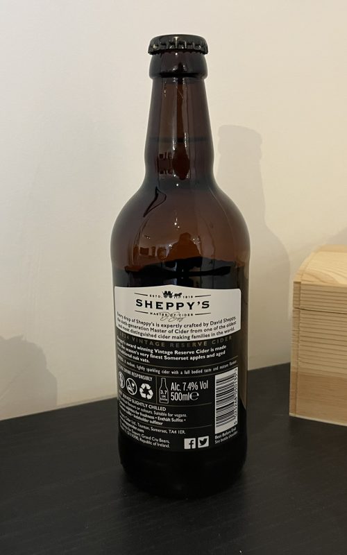 Sheppy 2024 Vintage Reserve cider colour close up